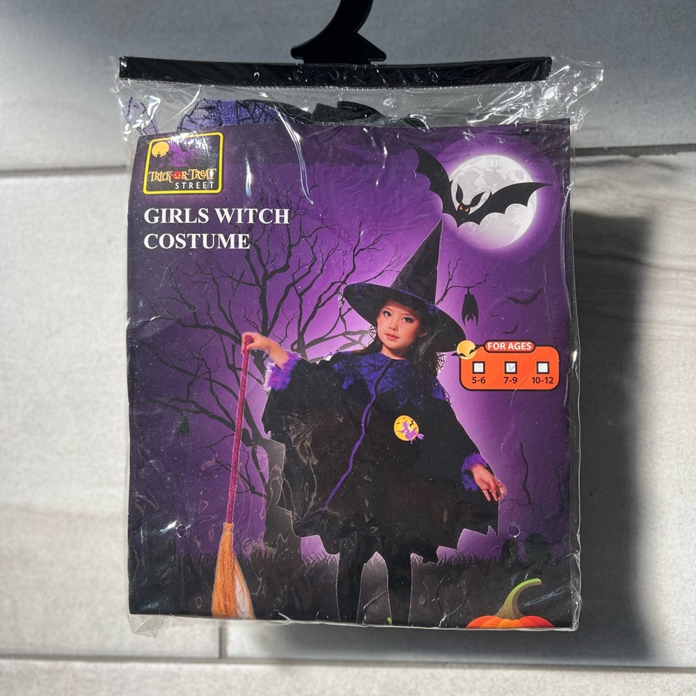 Girls Witch Costume with Hat